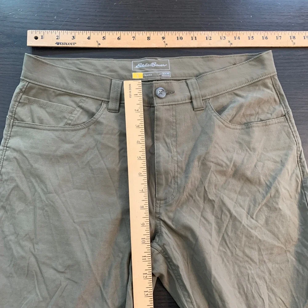 Eddie Bauer‎ Travex Mens 32x30 Hiking Pants Olive Green Nylon Stretch 13907903